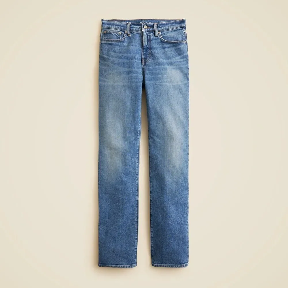 NEW J. Crew nipped straight High Rise jean in Semi stretch Style# CN394 Size 27